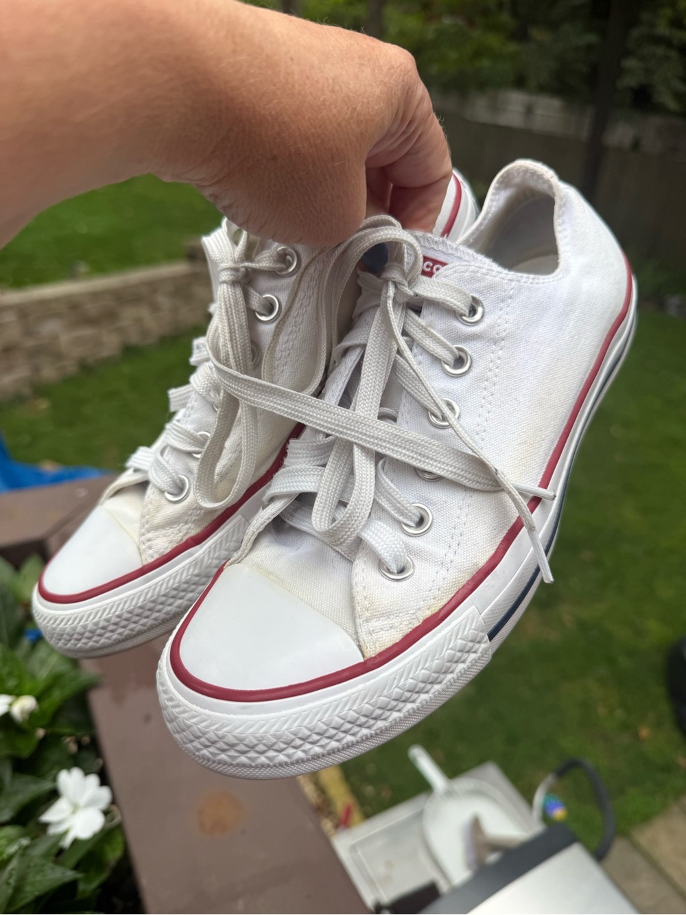 Converse Chuck Taylor All Star Low Top Optic White Lace-Up Sneaker M 6.5 W 8.5